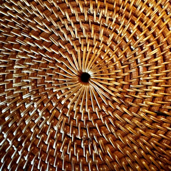 Woven Rattan Chip & Dip Server Tray Charger 15" William Sonoma - Picture 7 of 13